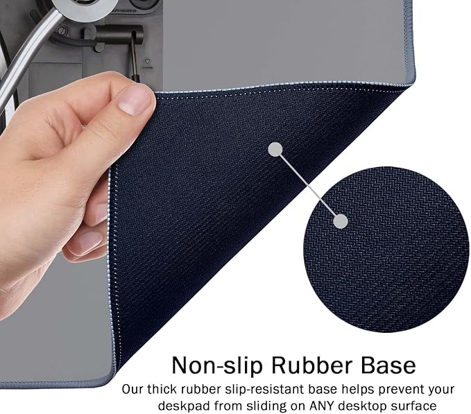 SSOIU Extended Gaming Mouse Pad Mat Large Desk Mat Non Slip Rubber Base Computer Desktop Laptop Keyboard Mouse Mat Stitched Edges, 35.5x15.7 in XXL Mousepad for Work Game, Retro Vintage Vinyl Record