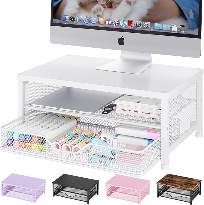 OPNICE Computer Monitor Stand Riser – White