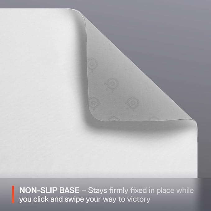 SteelSeries QcK Cloth Gaming Mouse Pad - Exclusive Micro-Woven Surface - Optimized for Gaming Sensors - Maximum Control - Size L - White