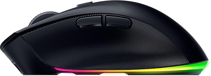 Razer Pro Click V2 Wireless Mouse: Right-Handed Ergonomic Design with Thumb Rest - AI Prompt - Long Battery Life - Multi Device Connectivity via 2.4GHz, Bluetooth, or USB C Wired Mode - Chroma RGB