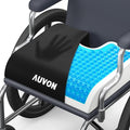 AUVON Gel Wheelchair Seat Cushion, Ergonomic Coccyx & Lumbar Support, Refreshing Ergonomic Chair Cushion with Waterproof Silk Fabric, Anti-Slip Cover