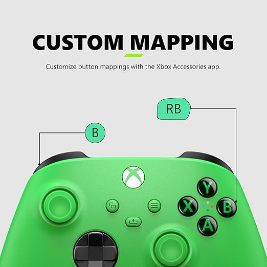 Xbox Wireless Gaming Controller (2025) – Velocity Green – Play on, Windows, Android, iOS, FireTV Sticks, Smart TVs, VR Headsets
