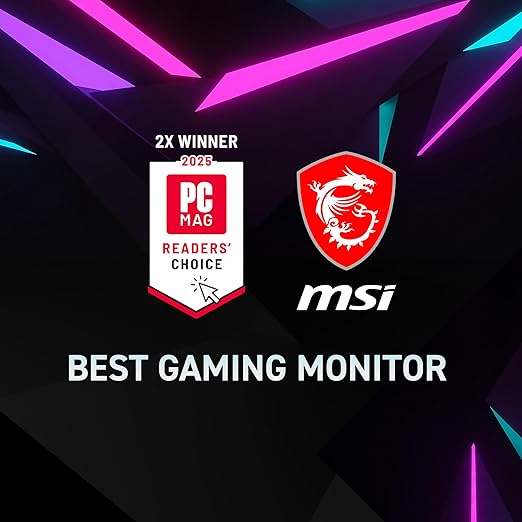 msi MAG 245F X24 24-inch 1920 x 1080 (FHD) Gaming Monitor, 240Hz, FreeSync Premium, HDR Ready, HDMI, VGA Port, VESA Mountable, Tilt, 4-Side Slim Bezel, 0.5ms, Black
