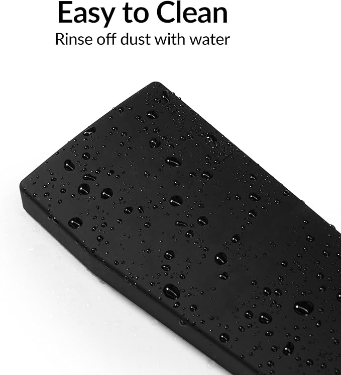 Keychron Black Silicone Wrist & Palm Rest, 14.96" for 75% Alice Layout Mechanical Keyboards (Q10 / Q10 Pro / Q10 Max / V10 / V10 Max) – Full Honeycomb Anti-Slip Base, Smooth and Soft Typing Support