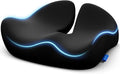 ZIKEE Pioneering Seat Cushion for Pressure Relief, Ergonomic Office Chair Cushion for Coccyx, Back & Lumbar Support, High-Density Memory Foam Car Seat Cushion with Anti-Slip Base