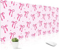 Mouse Pad Leather Desk Mat Large Keyboard Cute Office Desktop Computer Laptop XXL Long Big Aesthetic Modern Design Women Girls Gaming Gamer Oversized Wide Mousepad 31.5"x15.7", Bowtie
