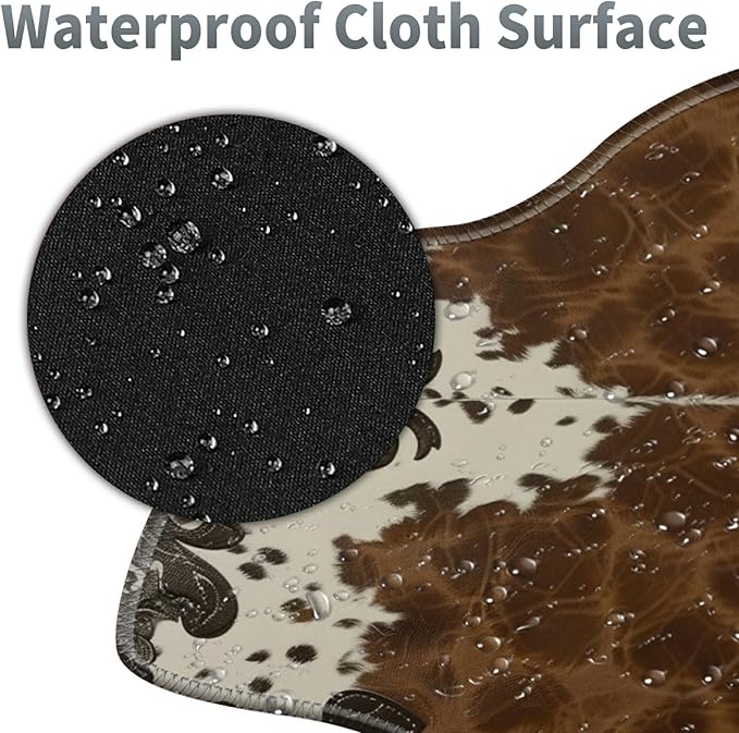 Art Leopard Large Gaming Mouse Pad Plus a Coaster, 35.4 x 15.7 inches Desk Mat Extended XXL Mousepad with Stitched Edge Non-Slip Rubber, Desk Pad Computer Mouse Mat for Home Office