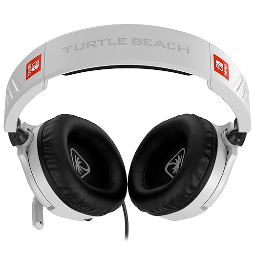 Turtle Beach Recon 70 Wired Gaming Headset - Licensed for Nintendo Switch 2, Nintendo Switch/Lite/OLED, Flip-to-Mute Mic, Adjustable, Lightweight headphones, On-Ear Controls, 40mm Drivers, Black/White
