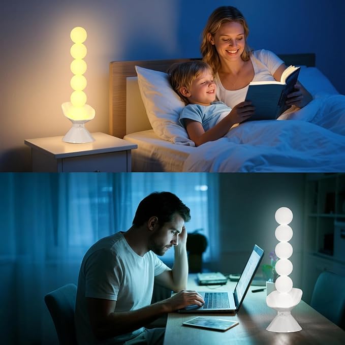 Table Lamp, LED Desk Lights with Touch Control, Color Changing Stepless Dimmable Bedside Lamp, App & Remote Operation, Bottom Tray Storage, Decorative Mood Lighting for Home, Party