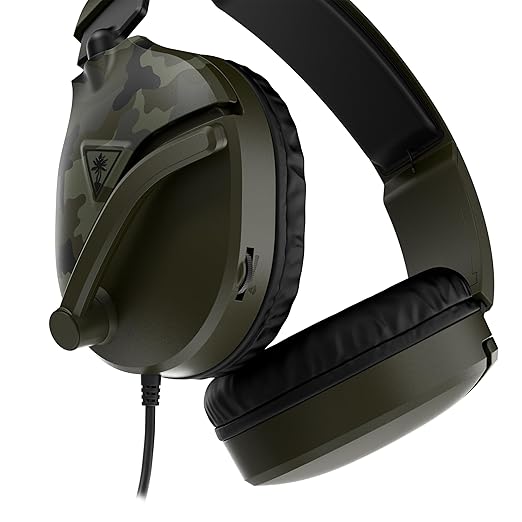 Turtle Beach Recon 70 Multiplatform Gaming Headset for Xbox Series X|S, Xbox One, PS5, PS4, PC & Mobile w/ 3.5mm Wired Connection - Flip-to-Mute Mic, 40mm Speakers, Lightweight Design, Green Camo