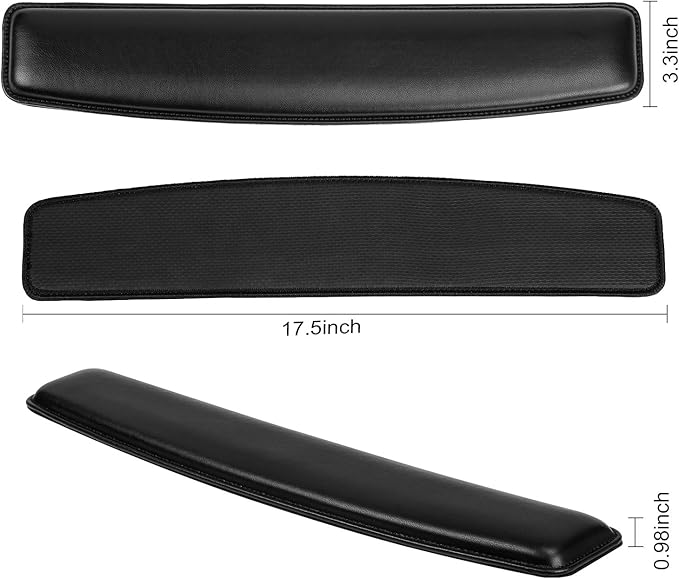 RICHEN Keyboard Wrist Rest Pad and Mouse Wrist Rest Support Mouse Pad Set, Sturdy & Comfortable & Lightweight for Easy Typing & Ergonomic Wrist Support (Black)