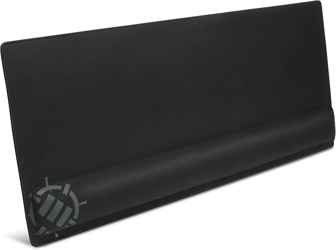 ENHANCE XXL Large Mouse Pad for Desk with 2XL Ergonomic Memory Foam Wrist Rest Support (31.5 x 13.78 x 1 inches) - Desk Pad with Anti-Fray Stitching & Soft Cushion Mat Surface, Designed in The U.S.