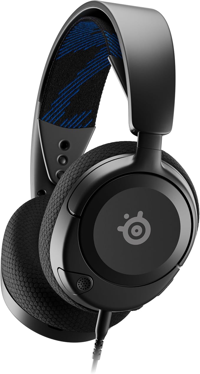 SteelSeries New Arctis Nova 1P Multi-System Gaming wired Headset — Hi-Fi Drivers — 360° Spatial Audio — Comfort Design — Durable — Lightweight—Noise-Cancelling Mic — PS5/PS4, PC, Xbox, Switch - Black