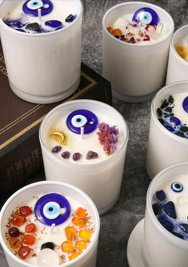 Evil Eye Candle - Unique Evil Eye Decor & Gifts | Protection Candle for Healing, Luck, Good Energy,Spiritual Protection | Ideal Gift for Home Meditation and Special Occasions
