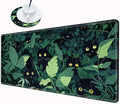 Gaming Mouse Pad Black Cute Cat Desk Mat Large Mousepad 31.5''X15.75'' Desk Pad XXL Computer Mat Big Non-Slip Mouse Mat for Women Office Work Home