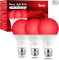 Verbeeck 670nm Red Light Bulb,9W E26 A19 Red Light Sleep Therapy Bulb,Dimmable,Melatonin Promoting,Healthy Sleep Light,Night Light for Bedroom,Baby Nursery,Reading,3 Pack