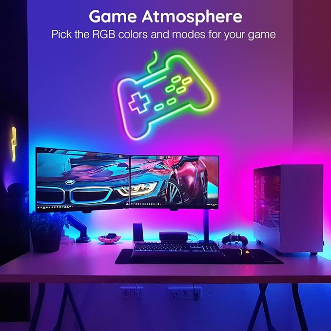 150Ft Neon Rope Lights,Flexible Led Rope Lights Control with App/Remote,Multiple Modes Light,IP65 Outdoor RGB Led Light Waterproof (150Ft Neon Rope Lights)