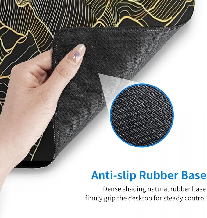 Desk Pad,Office Desk Mat 31.5"×11.8" Large Gaming Mouse Pad,Durable Extended Computer Mouse Pad,Waterproof Thick Big Mouse Pads with Non-Slip Rubber Base Office Home Black Mountain Sunset