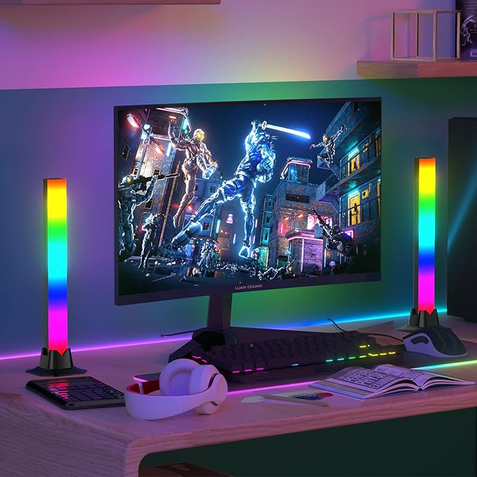 MIHEAL LED Light Bar RGB Lamp,Smart Lighting Tower Starter Kit with Remote for PC, TV, Gaming Room and Computer Case …