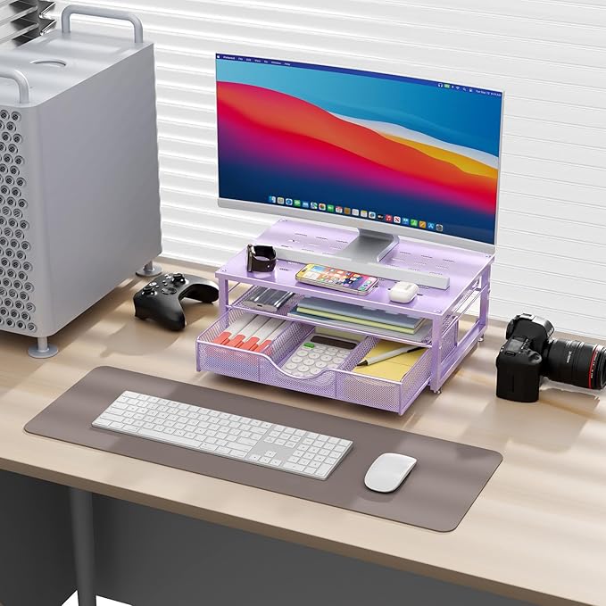 gianotter Computer Monitor Stand Riser – Dark Green