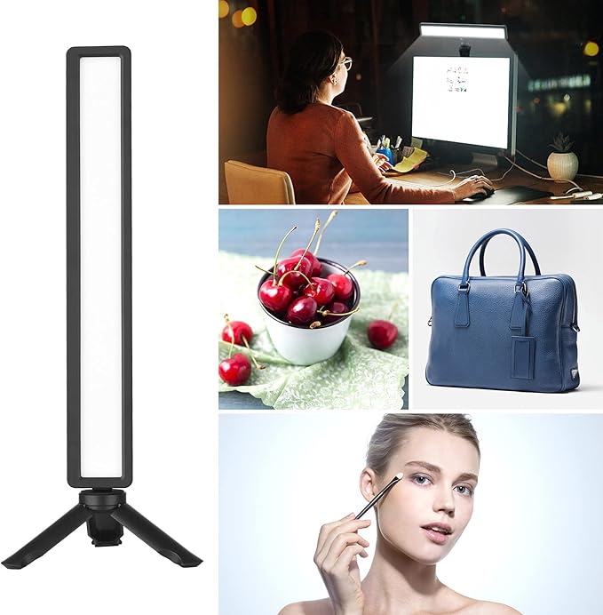 Andoer 2PCS Computer Laptop Monitor Light Bar Video Conference Lighting Screen Lamp Fill-in Lamps USB Powered 3 Color Temperature Dimmable with Mini Tripod Screen Clamp for Video Conferences Remote