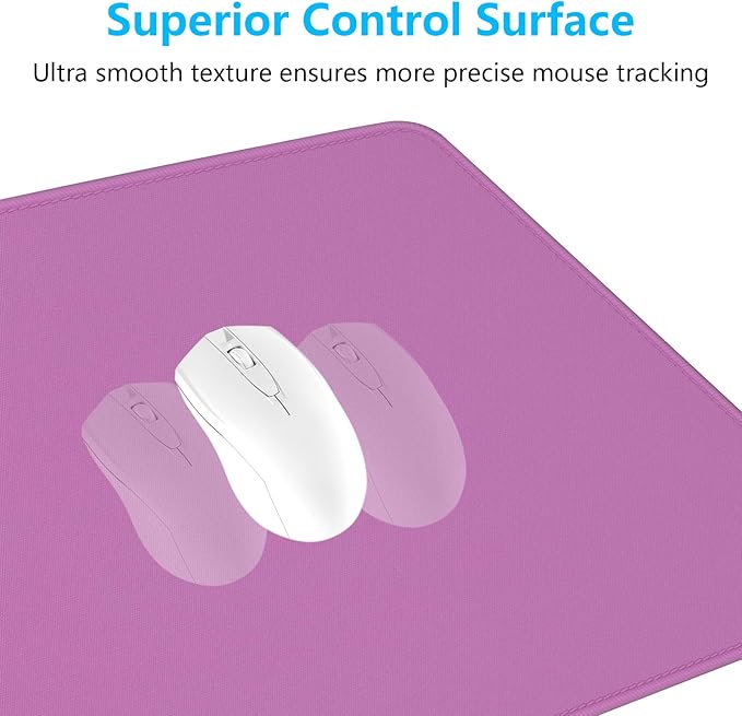 Dapesuom Large Gaming Mouse Pad, Extended Mouse Mat with Stitched Edges, Full Size Keyboard Pad with Non-Slip Base, Big XXL Computer Desk Mats for Gamer, Laptop, Office, 31.5 x 15.7in, Radiant Orchid