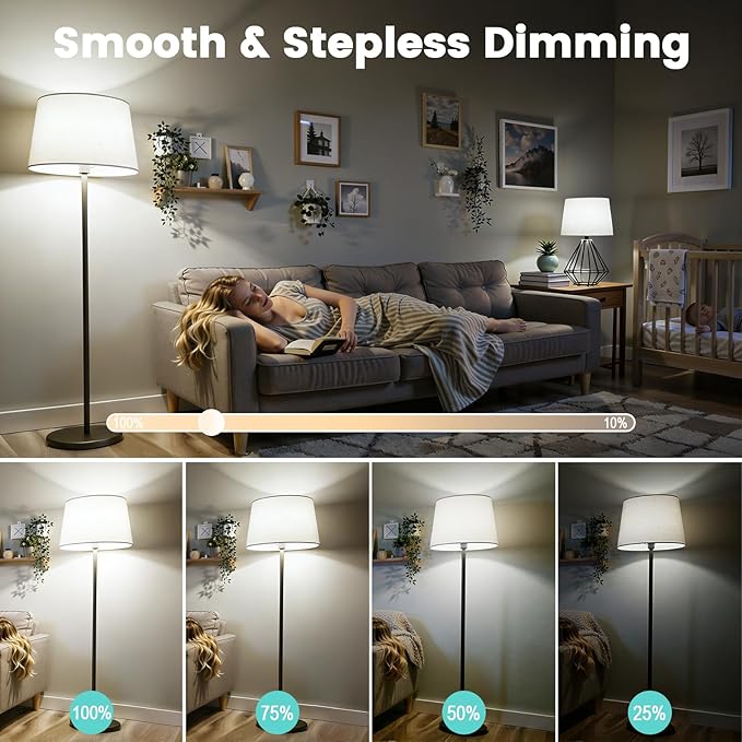 Brightever A19 Dimmable LED Bulbs, 100 Watt Equivalent Light Bulb, 12W Standard e26 Bulbs Neutral White 4000K, 1100 Lumens, Energy Efficient for Bedroom Living Room Home Office Lamp, 4-Pack