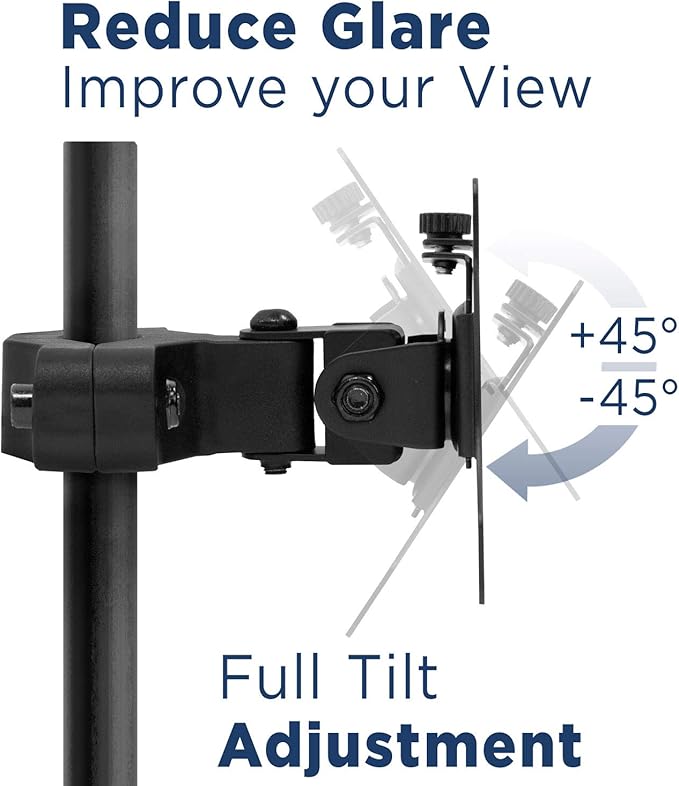 Mount-It! Universal VESA Pole Mount | Full Motion TV Pole Bracket | VESA 75 100 | Fits TVs or Monitors Up to 32 Inches (Pack of 3)