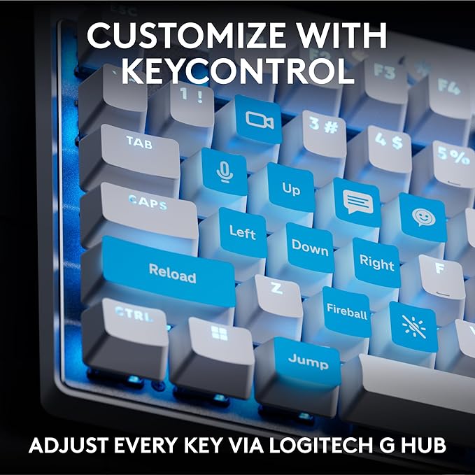 Logitech G PRO X TKL Rapid (Tenkeyless) Wired Gaming Keyboard: Magnetic Analog Switches with Rapid Trigger, Lightsync RGB, Detachable USB-C Cable, Volume Roller & Media Buttons - White