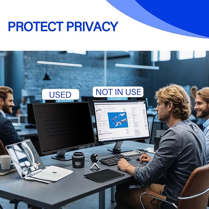 25 Inch Privacy Screen for Monitor with 16:9 Widescreen Monitor Blue Light Screen Protector - Anti-Glare - Anti-Scratch Protector Film for Data Confidentiality Privacy Shield