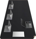 MAIDERN Leather Desk Mat Large XL, 78.7” x 40” Reversible Office Desk Pad Mat, Cork & Leather Large Mouse pad for Desk, Waterproof Computer Desk Mat for Gaming Home Office (Black)