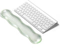 Clear Gel Wrist Rest for Keyboard, Ergonomic Keyboard Wrist Rest for Typing, Keyboard Arm Rest for Office, Gaming, Computer, Laptop - Transparent Green