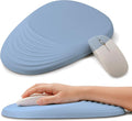 Ergonomic Mouse Pad with Wrist Support, Memory Foam Wrist Rest for Pain Relief & Carpal Tunnel, Non-Slip Base for Office, Computer, PC, Laptop (12x8x1.2inch, Light Blue)