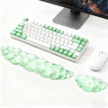 Gel Cloud Keyboard and Mouse Wrist Rest, Clear Cloud Wrist Rest for Keyboard, Cute Ergonomic Cloud Wrist Support for Typing, Green Cloud Wrist Rest for Office, Gaming, Computer, Laptop