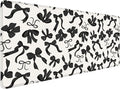Coquette Black Bow Large Mouse Pad 31.5x15.7inch, Trendy Preppy Black White Bow Large Extended Computer Desk Mat Mousepad for Keyboard and Mouse, Girly Desk Accessories