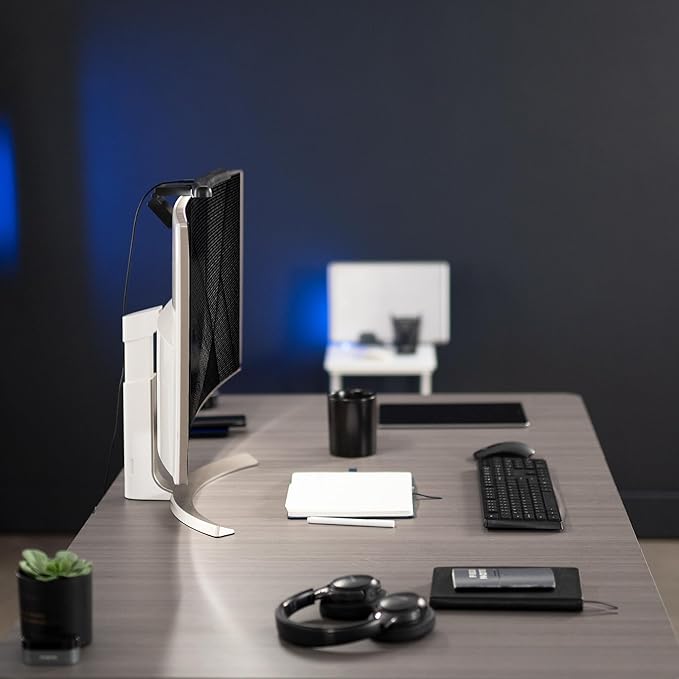 VIVO Universal LED Curved Computer Monitor Light Bar, USB Powered Screen Lamp for Home Office, 5 Level Adjustable Brightness and Temperature Reading Light, Black, Desk-LTSB2