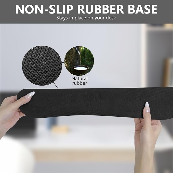 Wrist Rest for Computer Keyboard and Mouse, Ergonomic Design Wrist Support Pad for Keyboard, Soft Memory Foam Desk Pads Support Hand and Arm Easy Typing & Comfort, 2 Piece Pad, Cream Pink