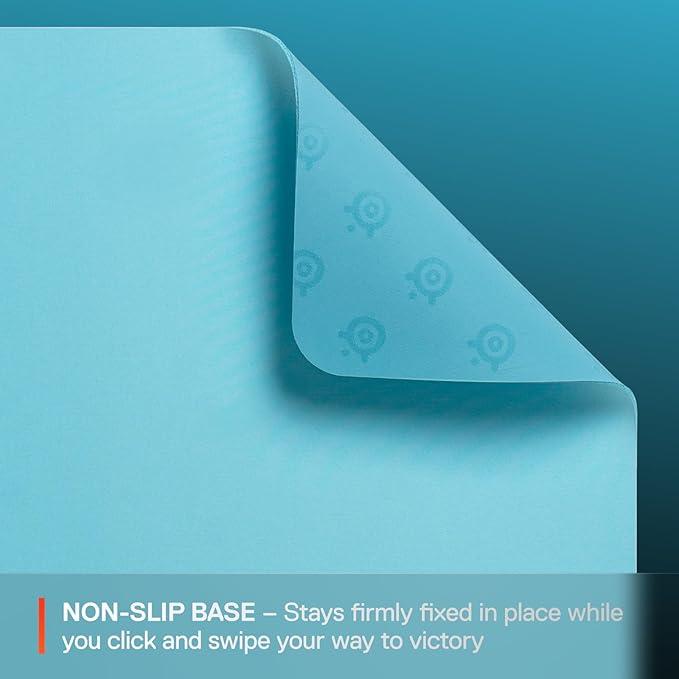 SteelSeries QcK Cloth Gaming Mouse Pad - Exclusive Micro-Woven Surface - Optimized for Gaming Sensors - Maximum Control - Size M - Aqua
