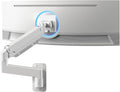 VIVO Premium Aluminum Heavy Duty Monitor Arm for Ultrawide Screens up to 49 inches and 44 lbs, Single Wall Mount, Pneumatic Height, Max VESA 100x100, White, MOUNT-V101G1W