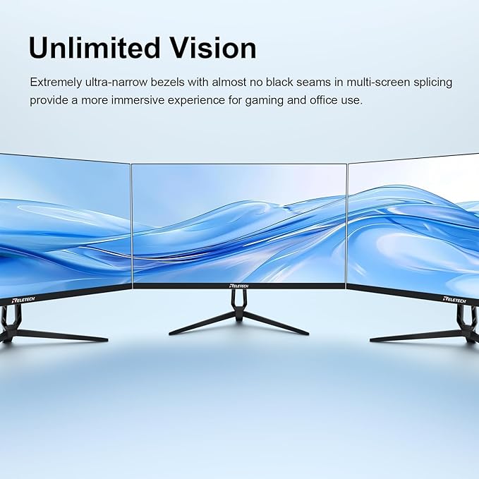 23.8 Inch Computer Monitor, FHD 1080P 100Hz Fast-IPS Gaming Monitor with Eye Care, 100% sRGB, Low Blue Light, VESA Mount, HDMI VGA Ports for Home Office (R23 Pulse)