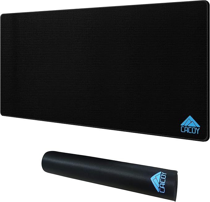 Cacoy 43" x 20" Extended Computer Rectangular Mouse Pad XXL, Oversized Large Mousepad for Full Desk, Non-Slip Rubber Base Desktop Keyboard Mouse Mat, Extended Office Desk Mat (Black)