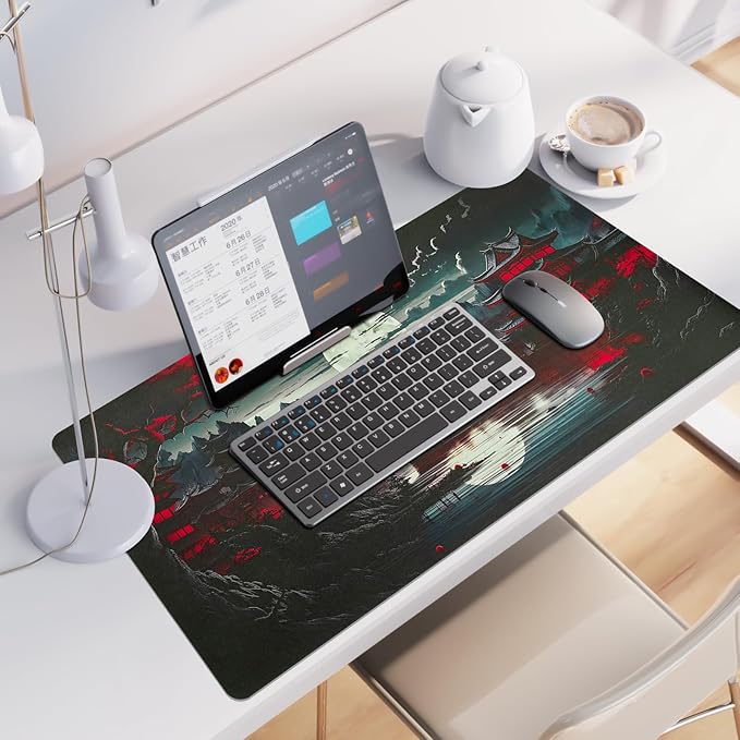 Bloss Japanese Style Desk Mat, Large Leather Desk Pad, Desk Matt for Desktop, Desk Pad Mat Waterproof, Computer Mat for Office Work/Home/Decor(31.5 x 15.7 Inches)
