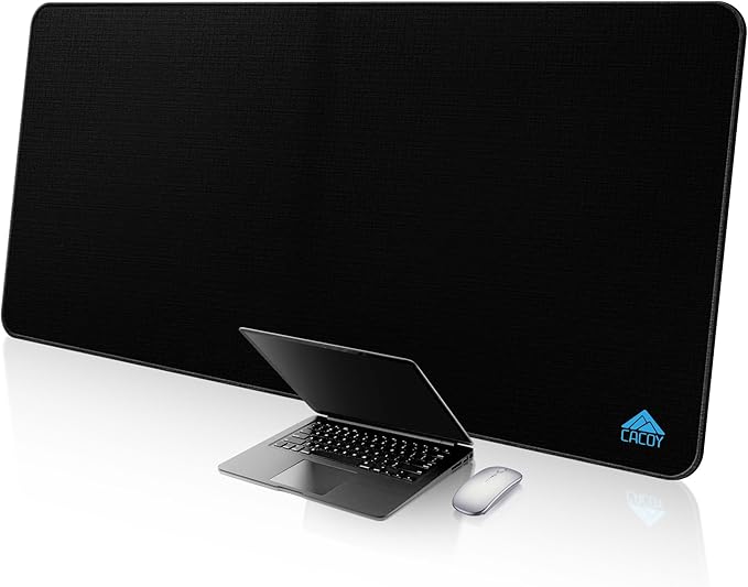 Cacoy 59" x 27.5" Large Gaming Mouse Pad XXXL, Extended Mega Size Professional Mouse Mat Desk Mat for Desk, Non-Slip Mousepad with Special-Textured Surface, Anti-Fray Stitched Edges Desktop Pad, Black