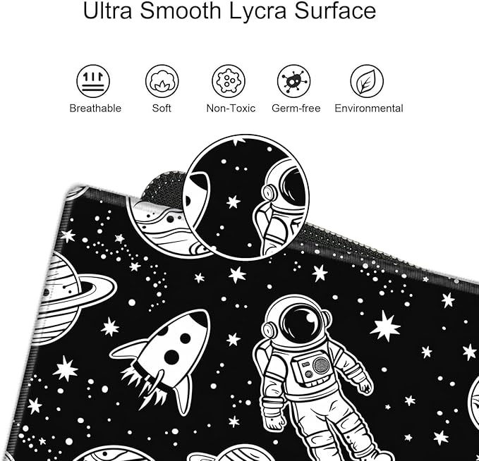 Large Mouse Pad Gaming Desk Pad Astronaut Mousepad for Wireless Mouse XXL 31.5''X15.75'' Big Desk Mats Extended Mouse Mat of Girl Desktop Computer with Coaster