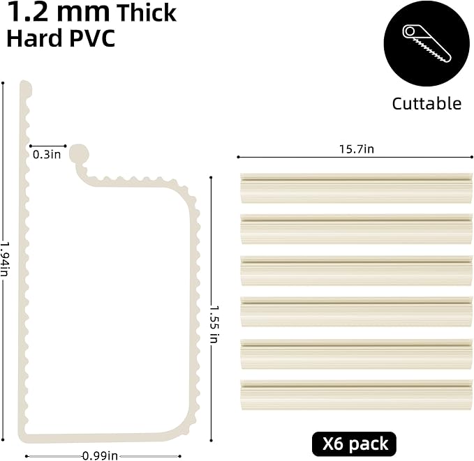 YECAYE 94.2 in Cable Management Under Desk,Easy Install Adhesive Mount Cord Hider,Cord Organizer,Wire Management,Wire Hider for Office Organization,Child & Pet Proof,Beige
