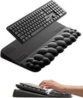 Vaydeer Cloud Wrist Rest with Keyboard Stand, Computer Wrist Support Pad Soft Memory Foam, Ergonomic Keyboard Riser Holder Lifter Tilted Wrist Cushion for Desk, Palm Hand Typing for Office Home Gaming