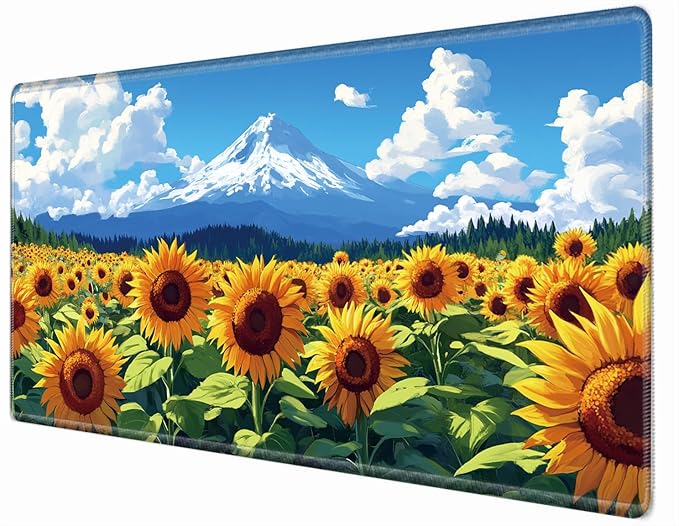 Large Mouse Pad 36x24 Desk Mat Gaming Mousepad Sunflower Computer Mat 4XL Huge Desk Pad Oversized Giant Mouse Mat for Girl Women Office Work