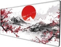 48x24 Mouse Pad Giant Cherry Blossom Desk Mat Large Mousepad Gaming Red Sakura Mouse Mat Huge Oversized Desk Pad XXXXL Computer Mat for Office Work Women