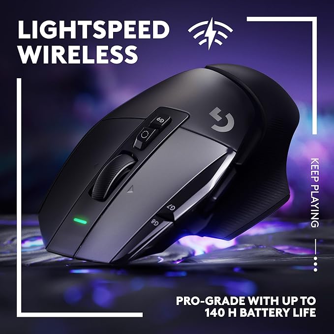 Logitech G502 X Lighstspeed Wireless Gaming Mouse + 10th Anniversary Mousepad Bundle - Black