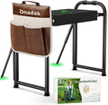 Heavy Duty Garden Kneeler & Seat with Support Legs, 400lbs Capacity Foldable Gardening Stool, Extra Thick Pad & Large Tool Organizer Bag, Ergonomic for Seniors - Dark Black